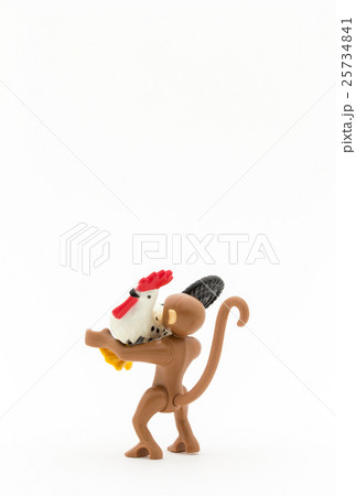 ニワトリを担ぐサル: Rooster and monkey 25734841