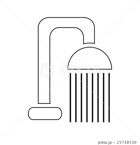 Shower spray icon, outline style 25738530