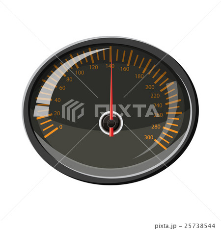Speedometer 140 km in hour icon, cartoon style Speedometer 140 km in hour icon, cartoon style 25738544