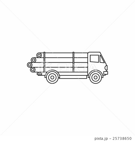 Timber wood truck icon, outline style Timber wood truck icon, outline style 25738650