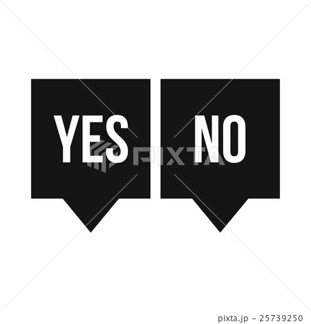 Signs of yes and no icon, simple style Signs of yes and no icon, simple style 25739250