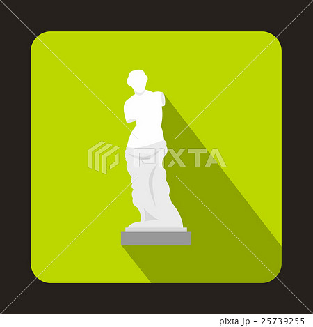 Statue of Venus de Milo icon, flat style 25739255