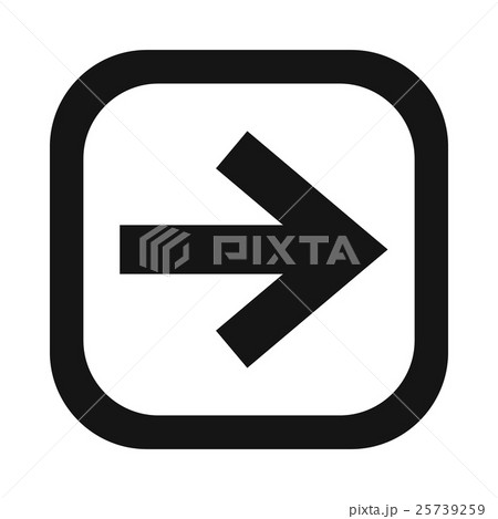 Arrow in square icon, simple style Arrow in square icon, simple style 25739259