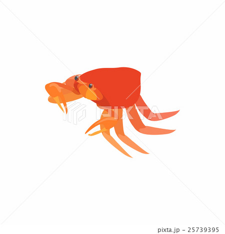 Crab with small claws icon, cartoon style 25739395