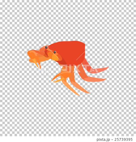 Crab with small claws icon, cartoon style 25739395