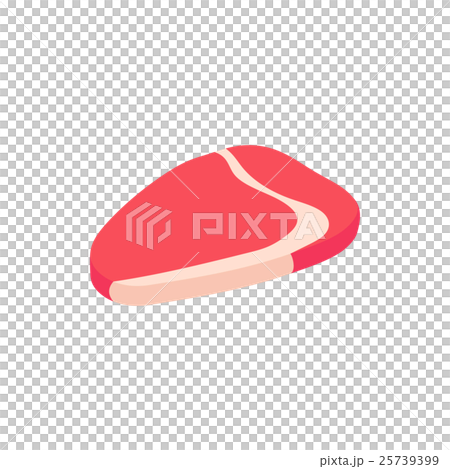 Piece of meat beef icon, isometric 3d style Piece of meat beef icon, isometric 3d style 25739399