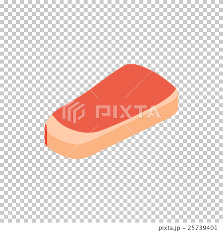 Piece of meat veal icon, isometric 3d style Piece of meat veal icon, isometric 3d style 25739401