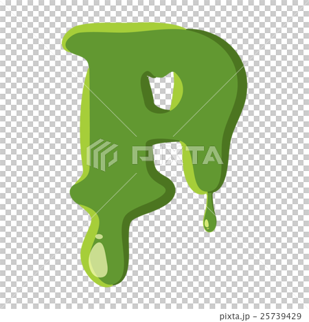 Letter P made of green slime - Stock Illustration [25739429] - PIXTA