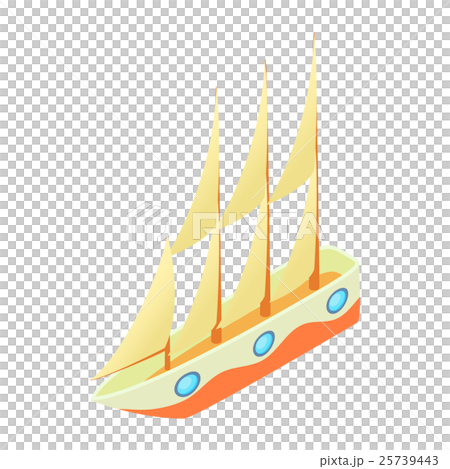 Sailboat icon, cartoon style 25739443