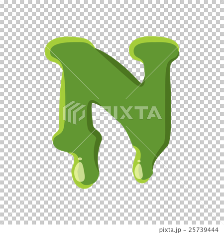 Letter N made of green slime Letter N made of green slime 25739444