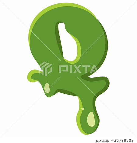 Letter Q made of green slime 25739508