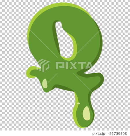 Letter Q made of green slime Letter Q made of green slime 25739508