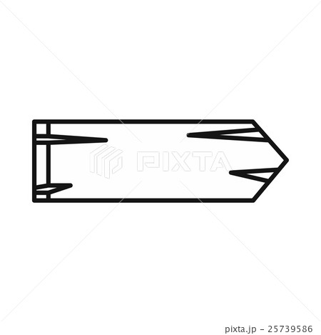 Old right arrow icon, outline style Old right arrow icon, outline style 25739586