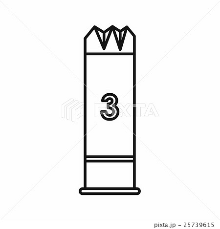 Shotgun shell icon, outline style Shotgun shell icon, outline style 25739615