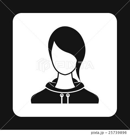 Girl avatar icon, simple style Girl avatar icon, simple style 25739896