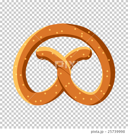 Pretzel for Oktoberfest icon, cartoon style Pretzel for Oktoberfest icon, cartoon style 25739998