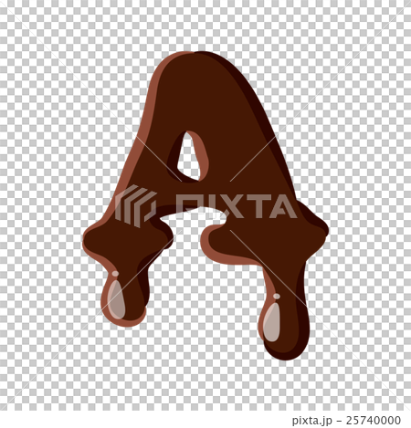 Letter A from latin alphabet made of chocolate 25740000
