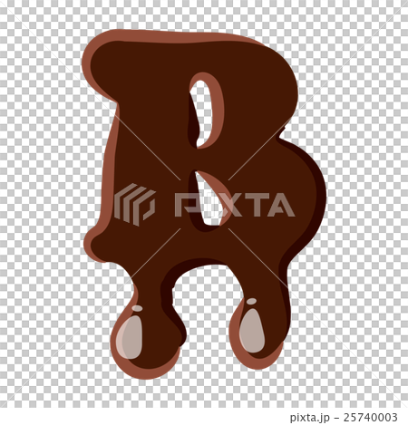 Letter B from latin alphabet made of chocolate 25740003