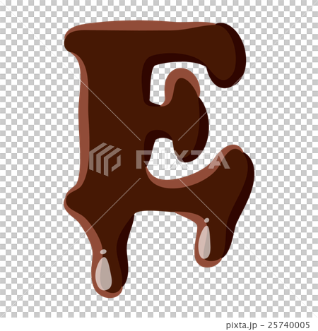 Letter E from latin alphabet made of chocolate 25740005