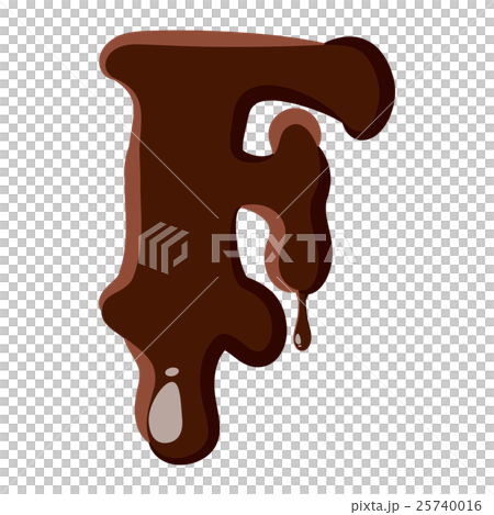 Letter F from latin alphabet made of chocolate 25740016