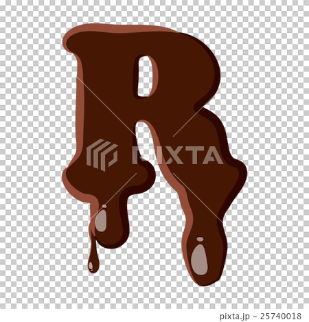 Letter R from latin alphabet made of chocolate 25740018