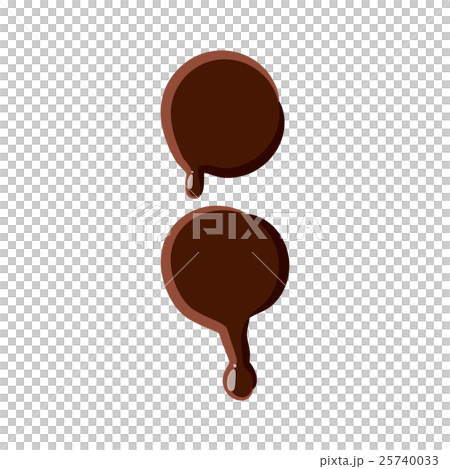 Colon from latin alphabet made of chocolate 25740033