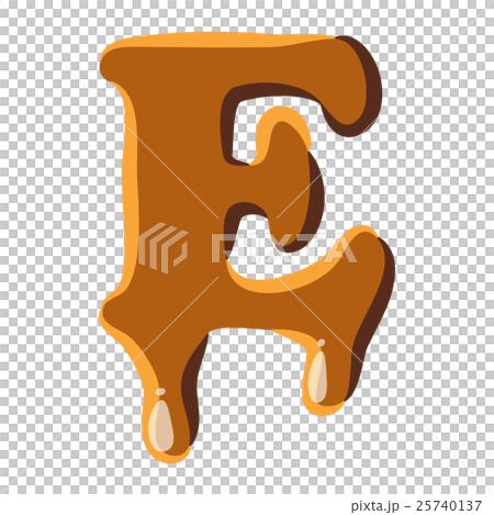 Letter E from caramel icon Letter E from caramel icon 25740137
