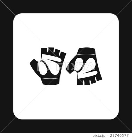 Gloves for biker icon, simple style Gloves for biker icon, simple style 25740577