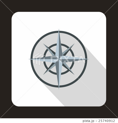 Compass wind rose icon, flat style Compass wind rose icon, flat style 25740912