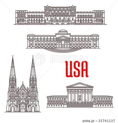 Architecture landmarks of USA Architecture landmarks of USA 25741137