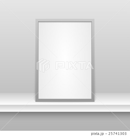 Photo frame on the shelf. Eps 10. Photo frame on the shelf. Eps 10. 25741303