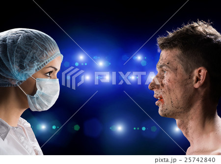 wounded man and the doctor 25742840