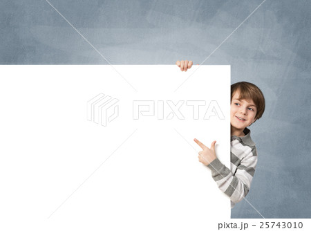 Boy with banner 25743010