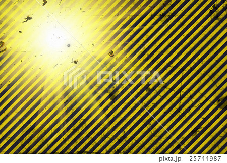 Shining warning black and yellow diagonal lines 25744987
