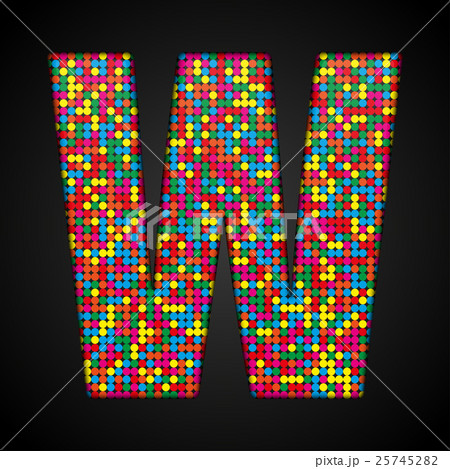 Colorful sequins sings. Sequins alphabet. Eps 10.  25745282