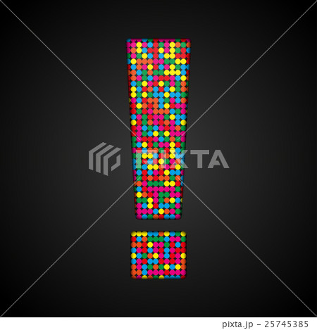 Colorful sequins sings. Sequins alphabet. Eps 10.  25745385