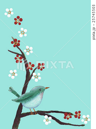 梅にうぐいすのイラスト素材