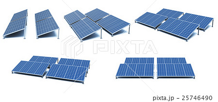ソーラーパネル 複数パターンのイラスト素材 25746490 Pixta
