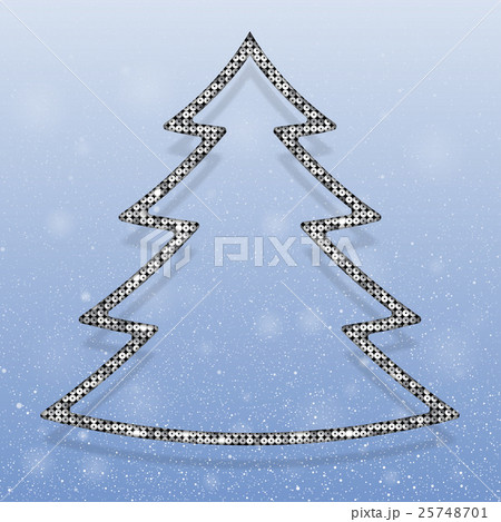 Falling snow. Silver Sequins. Christmas tree. 25748701