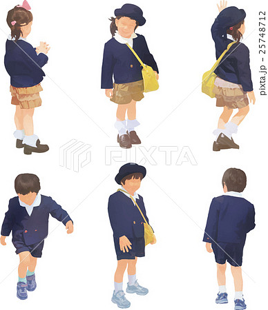 幼稚園の制服のイラスト素材