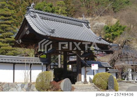 信州 松本の寺院 徳運寺 山門左俯瞰横 松本市文化財指定の江戸末期の建造物 信州 松本の寺院 徳運寺 山門左俯瞰横 松本市文化財指定の江戸末期の建造物 25749436