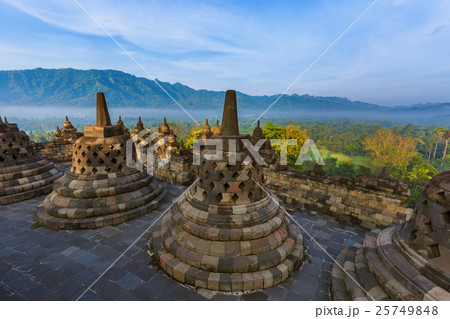 Borobudur Buddist Temple - island Java Indonesia 25749848