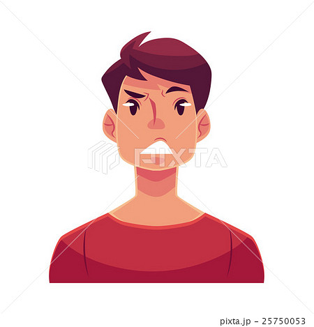 Young man face, upset, confused facial expression 25750053