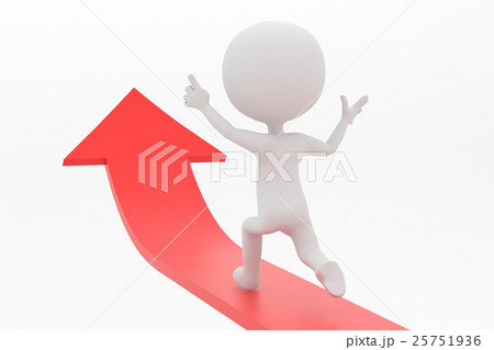 駆け上がる人物のCG 25751936