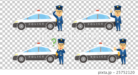 警察官のセット【フラット人間・シリーズ】 25752120