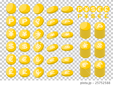 Dollar Euro pound yen Point Currency Illustration Set Dollar Euro pound yen Point Currency Illustration Set 25752588