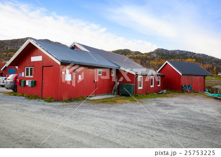 Vingvagen village. Red fishing barns Vingvagen village. Red fishing barns 25753225