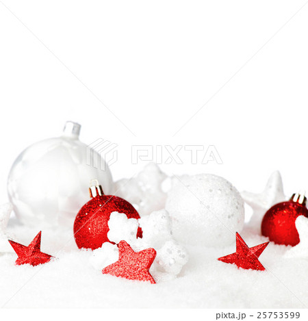 Christmas decorations in snow 25753599