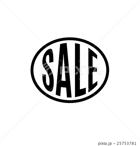 Isolated abstract black color word sale in a 25753781