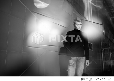 Black and white artistic photography. Young blonde Black and white artistic photography. Young blonde 25753998
